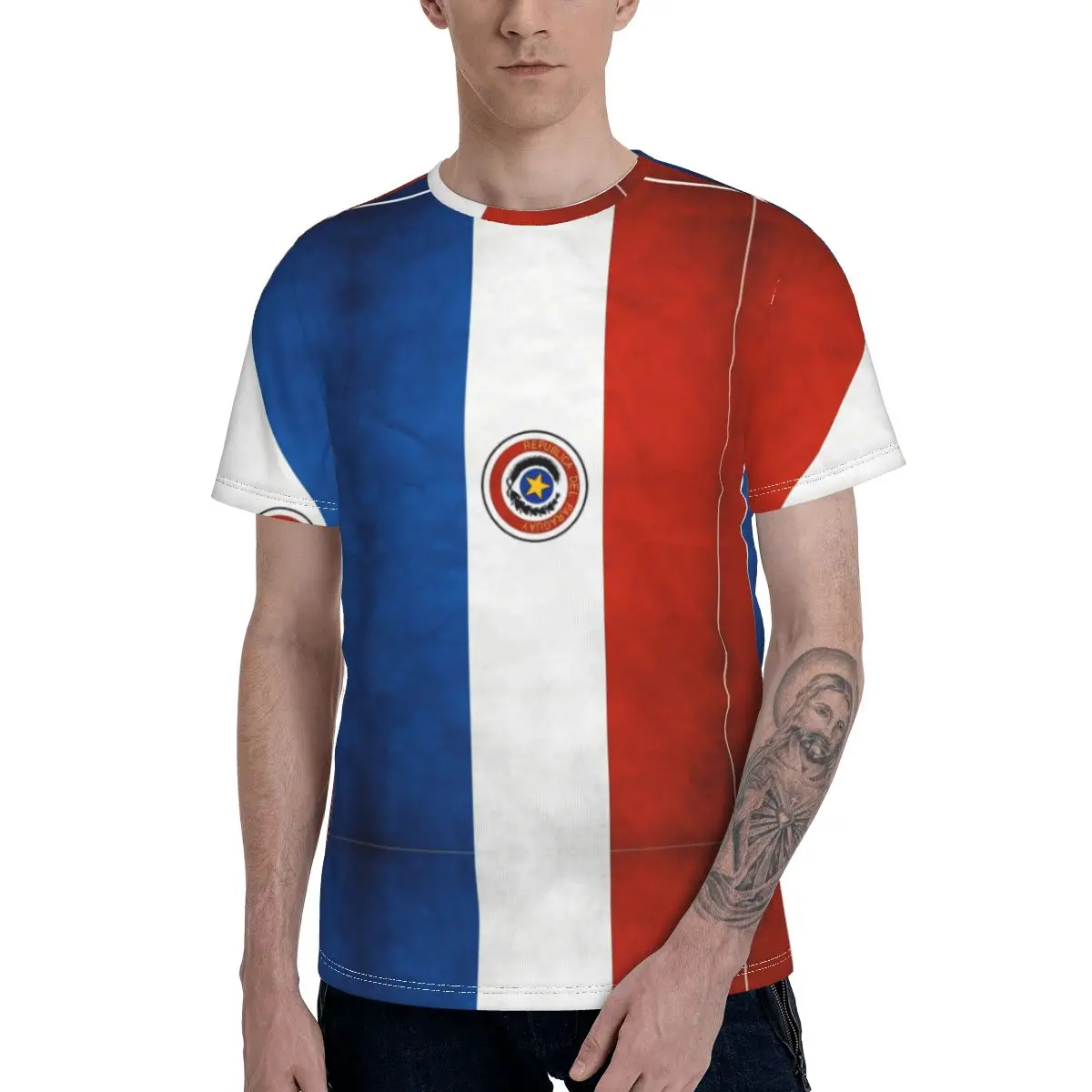 

Paraguay Paraguayan Flag National Flag Of Paraguay T-shirt Promo Novelty Funny Novelty Tops Tees European Size
