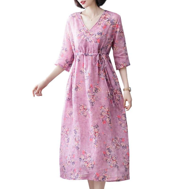 2021 Summer Pink Floral Cotton Linen Midi Sundress Vintage Korea 3XL Plus Size Classy Women Beach Dresses Bodycon Party Vestidos
2021 Summer Pink Floral Cotton Linen Midi Sundress Vintage Korea 3XL Plus Size Classy Women Beach Dresses Bodycon Party Vestidos