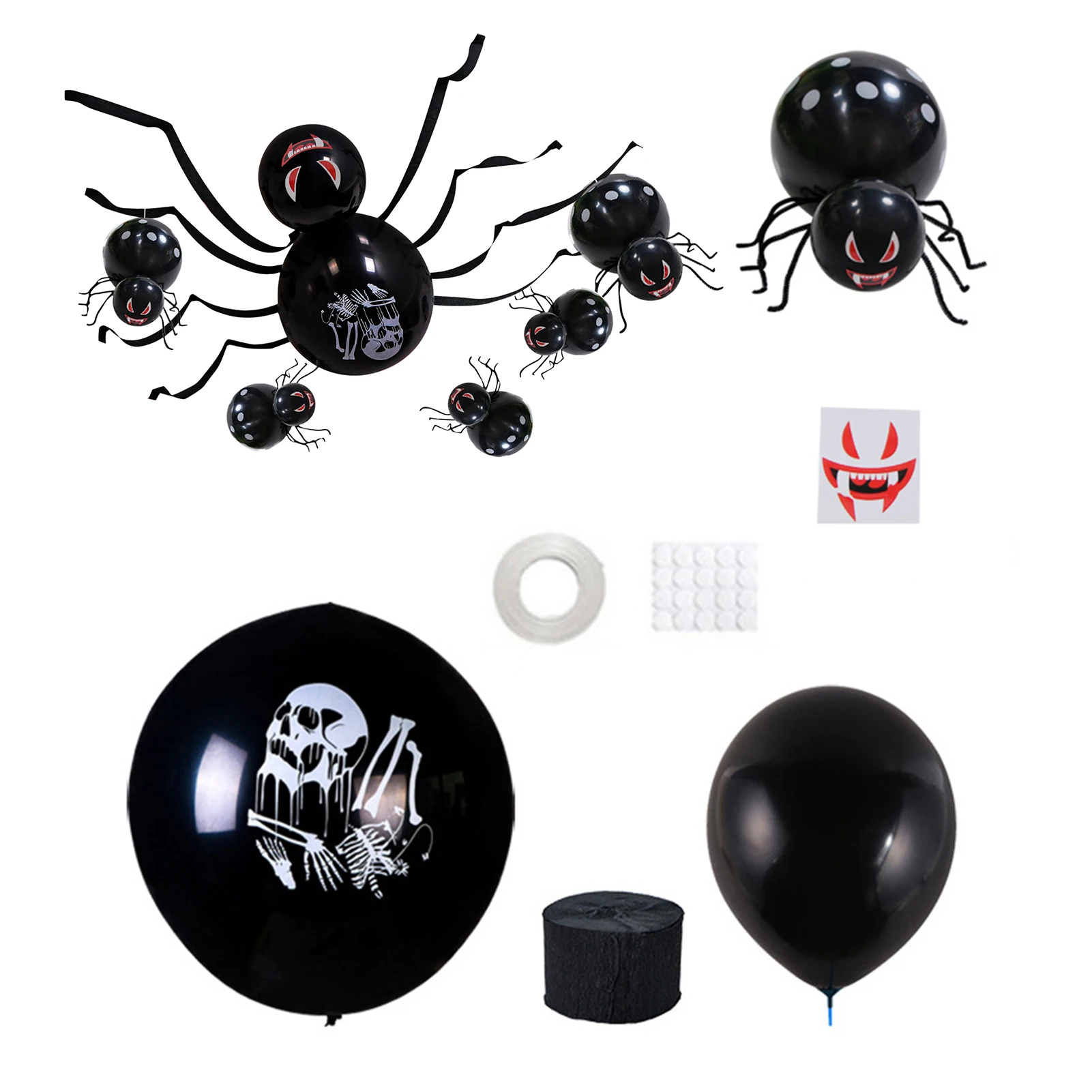 Набор воздушных шаров-Пауков на Хэллоуин, латексные воздушные шары-пауки «сделай сам», украшение для вечерние НКИ на Хэллоуин и дома 
Набор воздушных шаров-Пауков на Хэллоуин, латексные воздушные шары-пауки «сделай сам», украшение для вечерние НКИ на Хэллоуин и дома