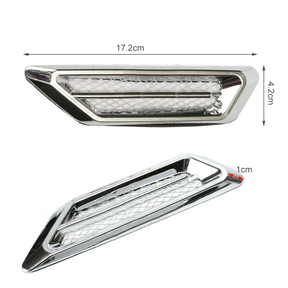 SALE 2 Pcs Chrome Car SUV Air Flow Fender Side Vent Decoration Sticker Accessories Chrome Tone Universal Self-Adhesive Accessori
SALE 2 Pcs Chrome Car SUV Air Flow Fender Side Vent Decoration Sticker Accessories Chrome Tone Universal Self-Adhesive Accessori