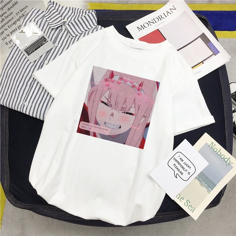 Кэжуал топы с милым мультяшным принтом из аниме Zero TWO Kawaii in the Franxx
Кэжуал топы с милым мультяшным принтом из аниме Zero TWO Kawaii in the Franxx