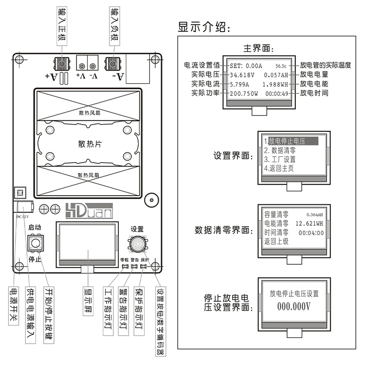 High Power NC Electronic Load Battery Capacity Tester Aging Discharger Adjustable Load Constant Current Load
High Power NC Electronic Load Battery Capacity Tester Aging Discharger Adjustable Load Constant Current Load