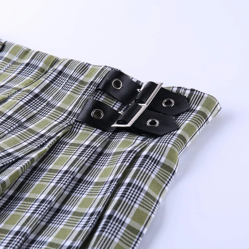 High Waist Plaid Irregular Prep Style A Line Pleated Mini Skirt With Chain Women Vintage Party Club Gothic Bodycon Skirt
High Waist Plaid Irregular Prep Style A Line Pleated Mini Skirt With Chain Women Vintage Party Club Gothic Bodycon Skirt