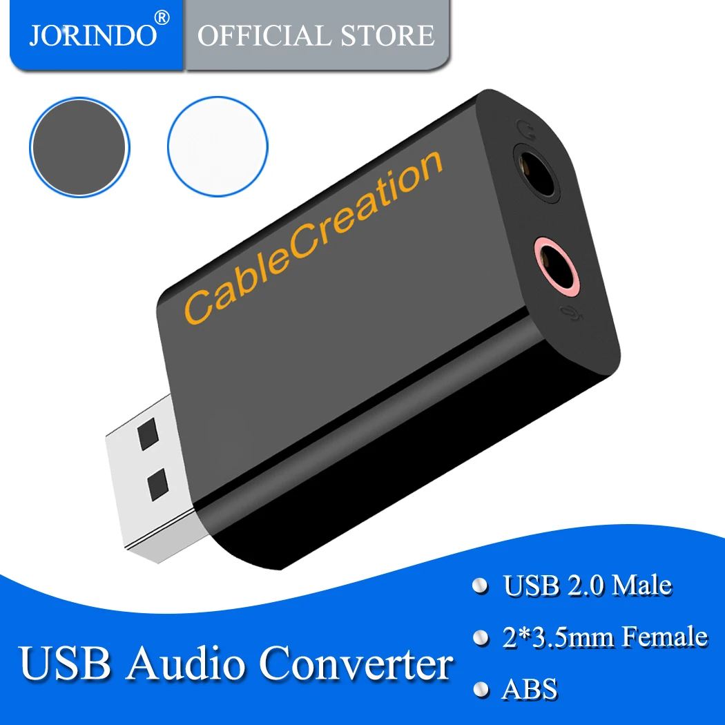 Фото USB к аудиоадаптеру с разъемом 3 5 мм внешняя звуковая стереокарта jorinдо гарнитурой