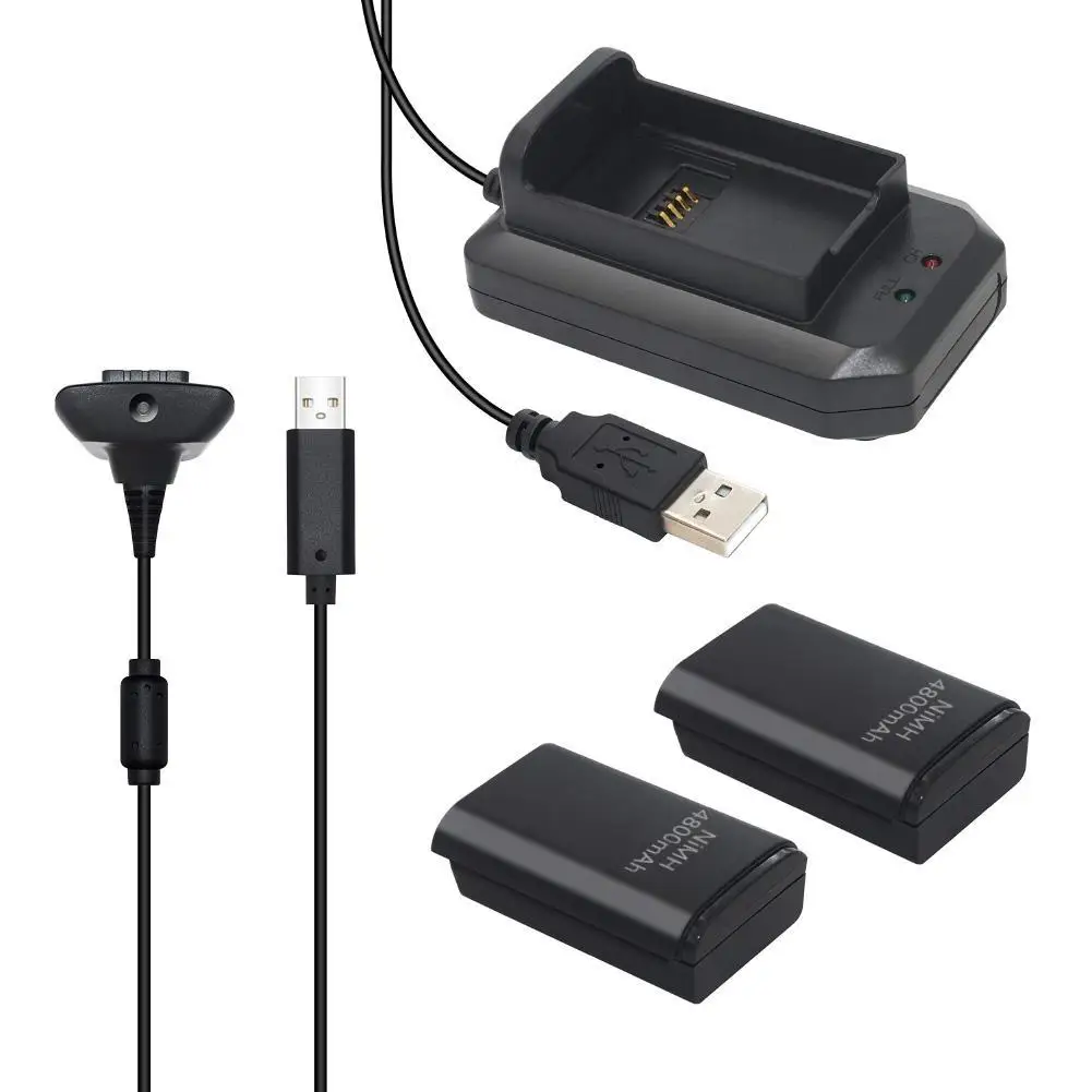 4 в 1 2 шт. 4800 мАч аккумуляторные батареи + зарядное устройство Usb кабель зарядный