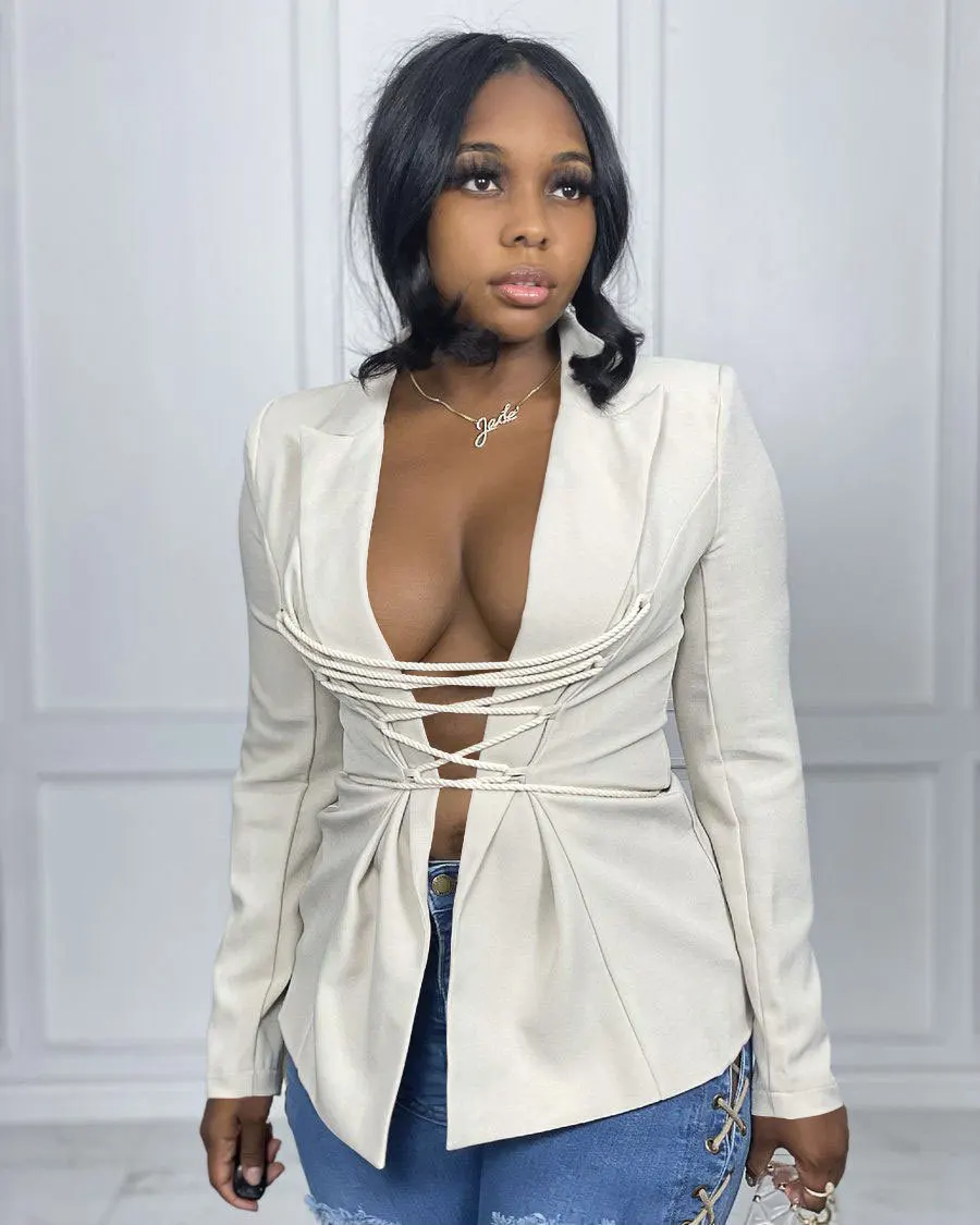 2021 New Arrival Famous Brand Blazer Solid Notched Bandage Long Sleeve Office Lady Blazer Office Lady Spring/Autumn suit women
2021 New Arrival Famous Brand Blazer Solid Notched Bandage Long Sleeve Office Lady Blazer Office Lady Spring/Autumn suit women