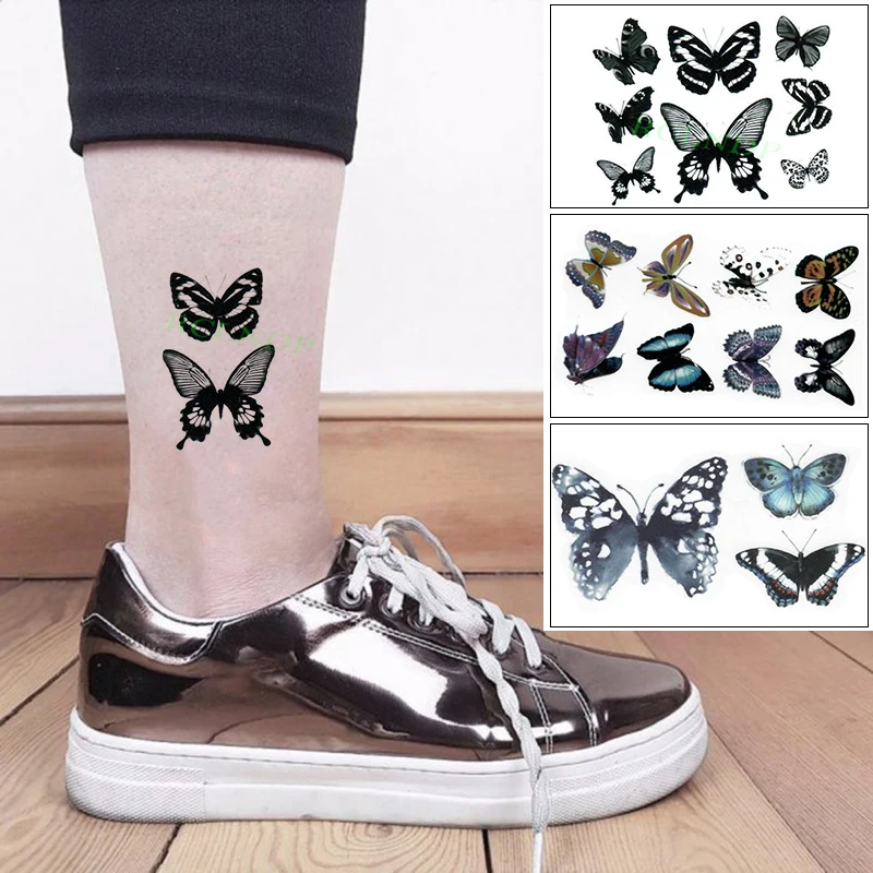 Waterproof Temporary Tattoo Sticker Butterfly Fake Tatto Flash Tatoo Leg Arm Hand Foot Tatouage for Girl Women Men Kids
Waterproof Temporary Tattoo Sticker Butterfly Fake Tatto Flash Tatoo Leg Arm Hand Foot Tatouage for Girl Women Men Kids