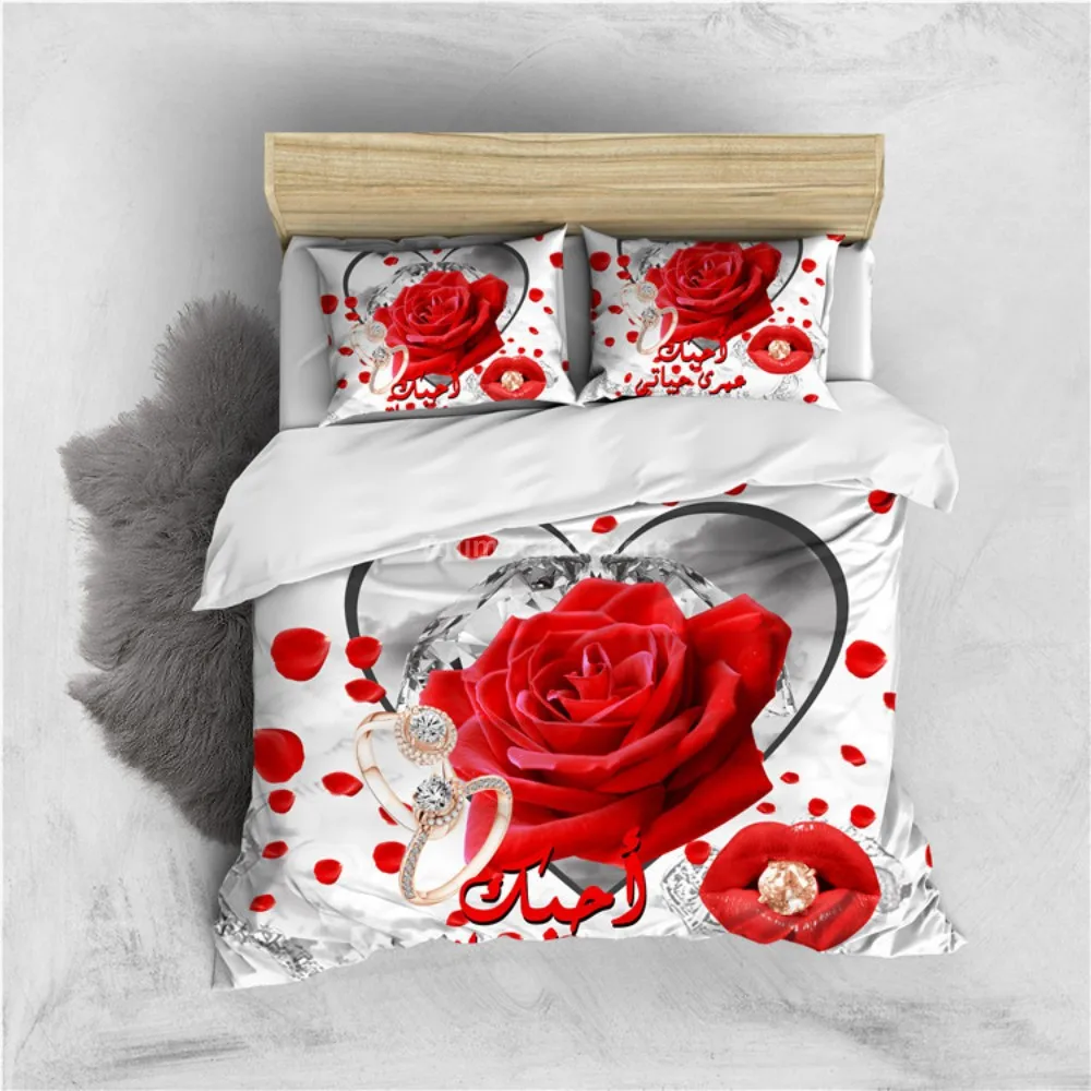 Red Rose Flower White 3D Print Bedding Set Queen King Soft Bedclothes Twin Patchwork Duvet Cover with Pillowcases Home Decor
Red Rose Flower White 3D Print Bedding Set Queen King Soft Bedclothes Twin Patchwork Duvet Cover with Pillowcases Home Decor