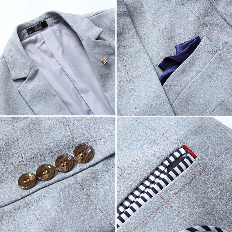 MOGU 2019 New Fashion Autumn Plaid Men'S Suit Jacket High Quality Mens Blazer Business Casual Slim Fit Terno Masculino Blazer
MOGU 2019 New Fashion Autumn Plaid Men'S Suit Jacket High Quality Mens Blazer Business Casual Slim Fit Terno Masculino Blazer