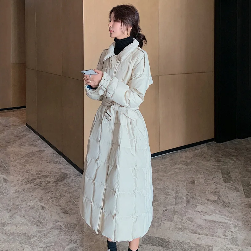 Long Down Cotton Jacket Women Winter Warm Oversized Outwear Loose Parka Thick Casual Down Jacket With Belt Female Puffer Jacket
Long Down Cotton Jacket Women Winter Warm Oversized Outwear Loose Parka Thick Casual Down Jacket With Belt Female Puffer Jacket