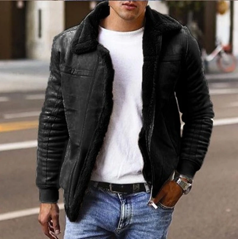 2021 new autumn and winter European and American men's large size frosted velvet composite leather jacket thick coat
2021 new autumn and winter European and American men's large size frosted velvet composite leather jacket thick coat