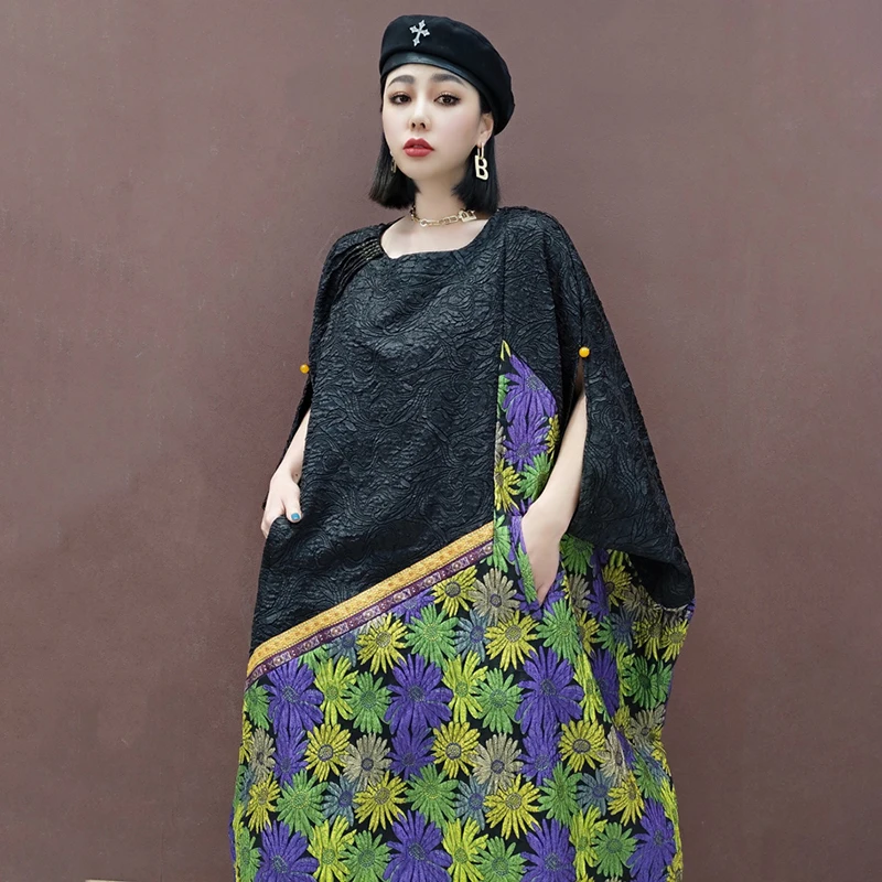 SHENGPLLAE Personalized Floral Spliced Dress Women's Spring 2021 New Round Neck Large Size Long Sleeve Maxi Dresses Tide 5C400
SHENGPLLAE Personalized Floral Spliced Dress Women's Spring 2021 New Round Neck Large Size Long Sleeve Maxi Dresses Tide 5C400