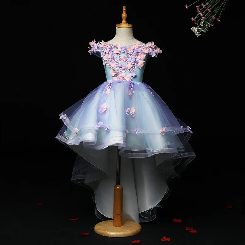 Flower girl dress princess dress one-shoulder piano performance costume girl prom small host child dress
Flower girl dress princess dress one-shoulder piano performance costume girl prom small host child dress