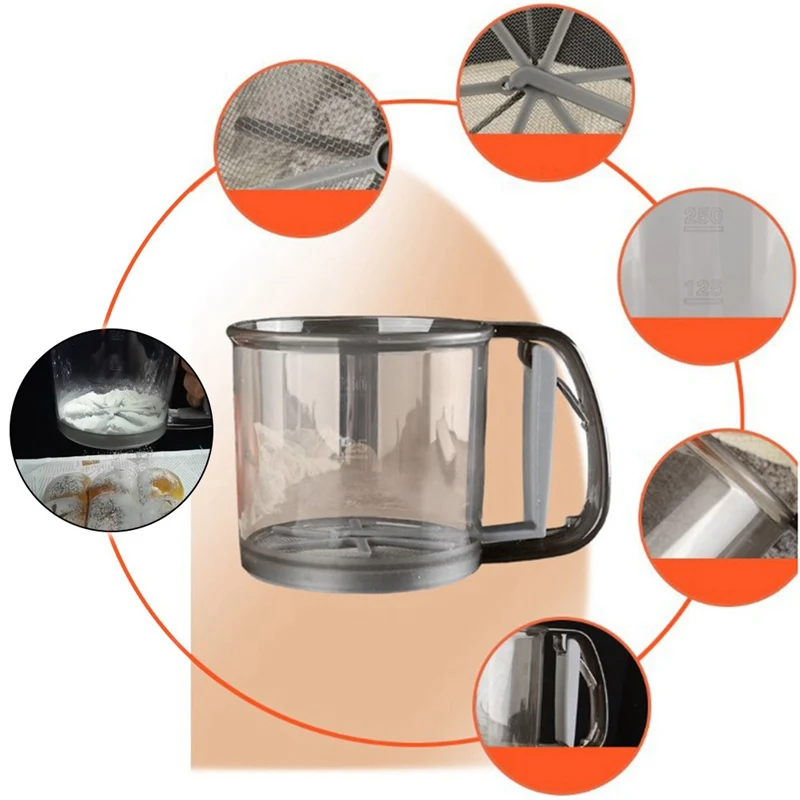 Mesh Sieve Cup PP+Stainless Steel Mesh Flour Sifter Baking Icing Sugar Shaker Sieve Cup Shape Bakeware Cake Baking Pastry Tools
Mesh Sieve Cup PP+Stainless Steel Mesh Flour Sifter Baking Icing Sugar Shaker Sieve Cup Shape Bakeware Cake Baking Pastry Tools