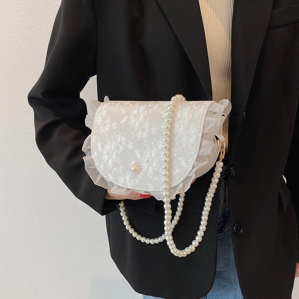2021 Pleated Female Handbag Vintage Women PU Solid Color Lace Flower Embroidery Pearl Chain Messenger Bag Women
2021 Pleated Female Handbag Vintage Women PU Solid Color Lace Flower Embroidery Pearl Chain Messenger Bag Women
