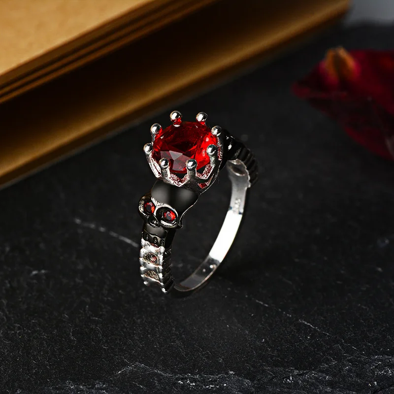 Rock Punk Gold Biker Rings For Females Red Zircon Crown Rings Stainless Steel Accessories Casual Luxury Jewelry Hot Sales
Rock Punk Gold Biker Rings For Females Red Zircon Crown Rings Stainless Steel Accessories Casual Luxury Jewelry Hot Sales