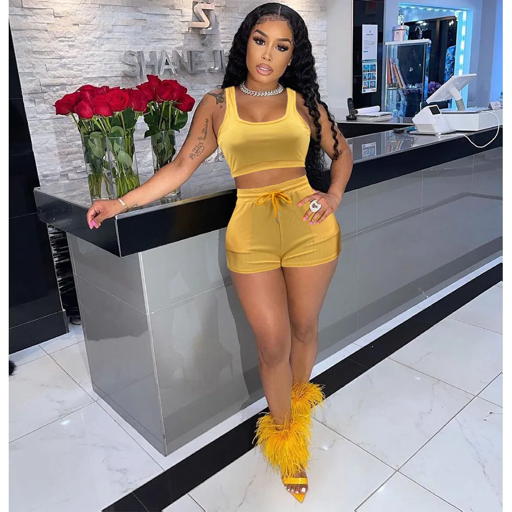 Эротичный женский спортивный костюм Oluolin из двух предметов, повседневный однотонный тонкий укороченный топ без рукавов и шорты на шнуровке,...
Эротичный женский спортивный костюм Oluolin из двух предметов, повседневный однотонный тонкий укороченный топ без рукавов и шорты на шнуровке,...