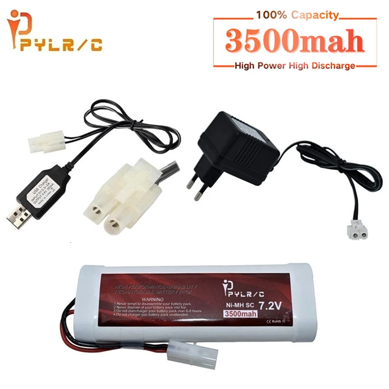 

7.2v 3500mAh Battery 15c with Tamiya Discharge Connector SC*6 Cells 7.2v Ni-MH Battery Pack for RC Racing Cars Boats