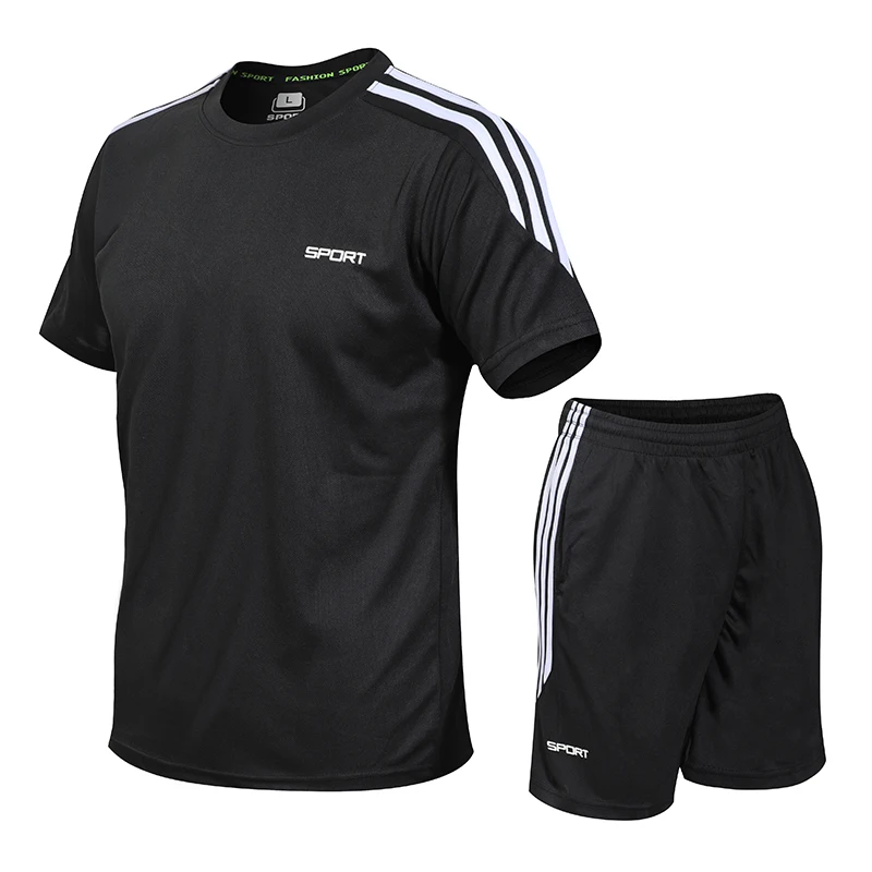 Summer Fashion Men's Casual Sports Short Sleeve T-shirt + Loose Shorts Suit / Man Running Quick-drying Basketball T-shirt Shorts
Summer Fashion Men's Casual Sports Short Sleeve T-shirt + Loose Shorts Suit / Man Running Quick-drying Basketball T-shirt Shorts