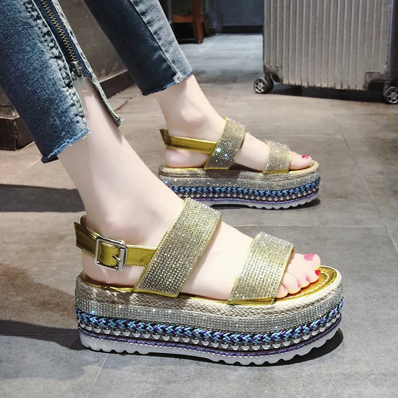 European Sandals Female Summer Fairy Wind 2021 New women Joker Rhinestone Platform Songcake Roman Sandals shoes
European Sandals Female Summer Fairy Wind 2021 New women Joker Rhinestone Platform Songcake Roman Sandals shoes