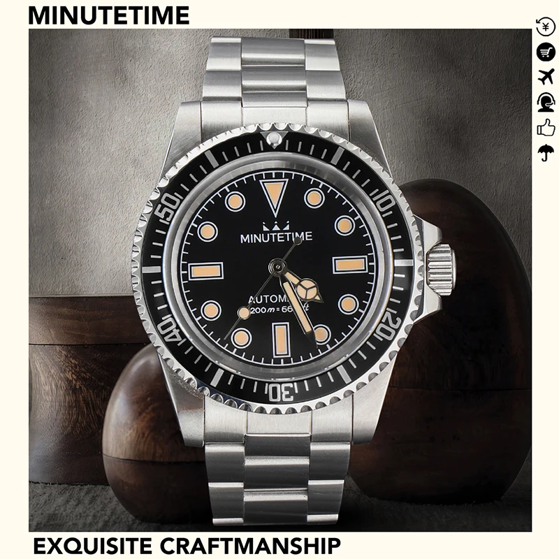 Мужские механические часы с автоподзаводом NH35, винтажные дизайнерские водонепроницаемые часы из акриловой нержавеющей стали 20 бар, новинк... 
Мужские механические часы с автоподзаводом NH35, винтажные дизайнерские водонепроницаемые часы из акриловой нержавеющей стали 20 бар, новинк...