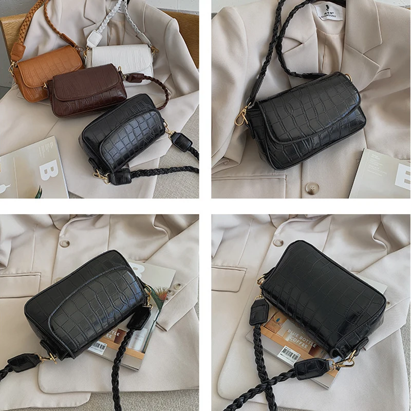 Popular Braided Strap Shoulder Bag Animal Prints PU Leather Crossbody Bags for Women Small Designer Lady Handbags and Purses
Popular Braided Strap Shoulder Bag Animal Prints PU Leather Crossbody Bags for Women Small Designer Lady Handbags and Purses