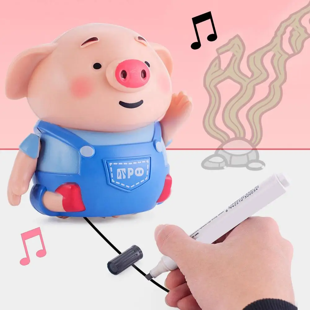 Cute Pig Robot Inductive Road Line Drawing Toys with Light Music Education Toy Standard of Articulation Pronunciation
Cute Pig Robot Inductive Road Line Drawing Toys with Light Music Education Toy Standard of Articulation Pronunciation