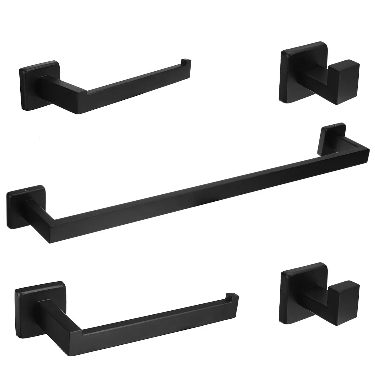 5pcs 304 Stainless Steel Hooks Towel Rail Bar Rack Shelf Tissue Paper Roller Holder Bathroom Hardware Set Accessories Black
5pcs 304 Stainless Steel Hooks Towel Rail Bar Rack Shelf Tissue Paper Roller Holder Bathroom Hardware Set Accessories Black