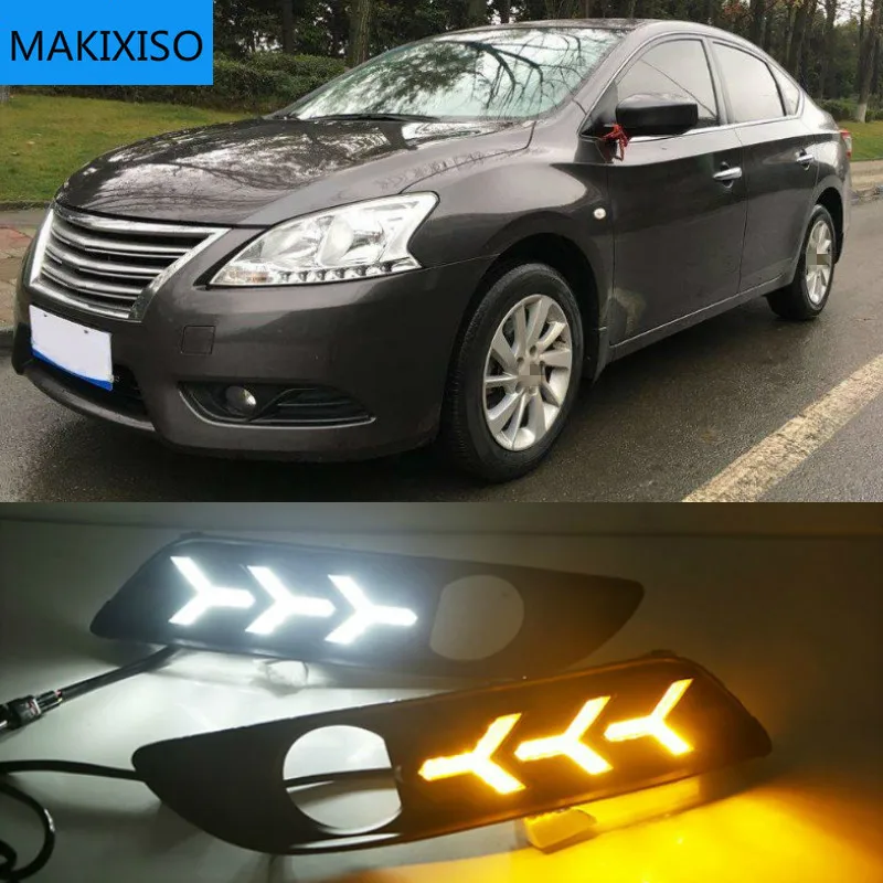 Дневные ходовые огни для Nissan sentra Sylphy 2012 2013 2014 2015, 2 светодиодный т.
Дневные ходовые огни для Nissan sentra Sylphy 2012 2013 2014 2015, 2 светодиодный т.