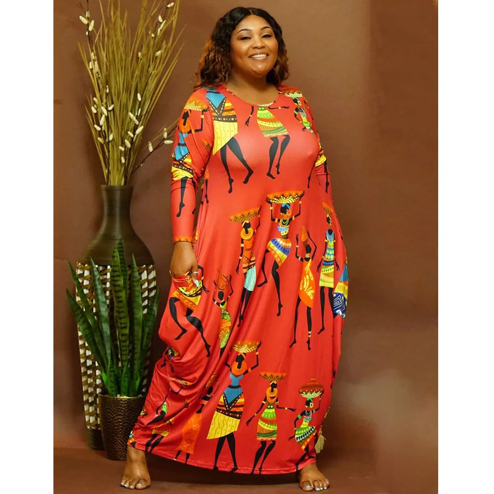 Full Sleeve Plus Size Maxi Dress Women's Clothing Casual Street Wear Round Neck Printed Outfit Ropa Mujer Talla Grande 4XL
Full Sleeve Plus Size Maxi Dress Women's Clothing Casual Street Wear Round Neck Printed Outfit Ropa Mujer Talla Grande 4XL