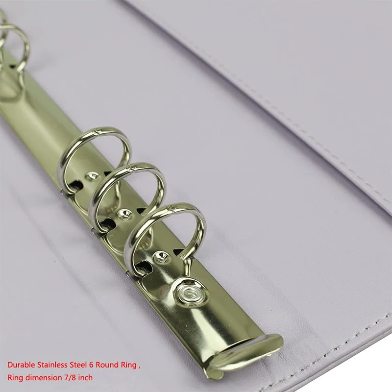 A5 PU Leather Notebook Binder,Refillable 6 Round Ring Binder Cover for A5 Filler Paper, Binder with Magnetic Buckle 
A5 PU Leather Notebook Binder,Refillable 6 Round Ring Binder Cover for A5 Filler Paper, Binder with Magnetic Buckle