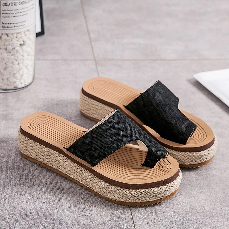 Summer Women 4.5cm Platform Slipper British Designer Clip Toe Slides Soft Comfortable Female Slipper Brand New Hemp Sole Shoes
Summer Women 4.5cm Platform Slipper British Designer Clip Toe Slides Soft Comfortable Female Slipper Brand New Hemp Sole Shoes