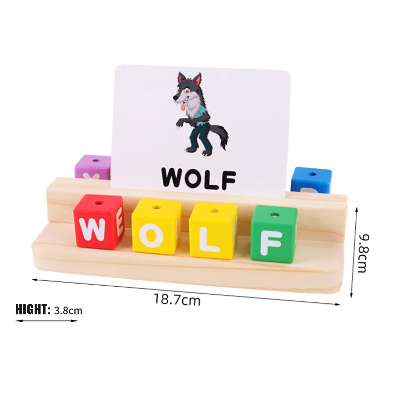 Montessori Wooden Toys Preschool English Alphabet Spelling Game Rainbow Blocks Matching Early Learning Educational Toy for Baby
Montessori Wooden Toys Preschool English Alphabet Spelling Game Rainbow Blocks Matching Early Learning Educational Toy for Baby