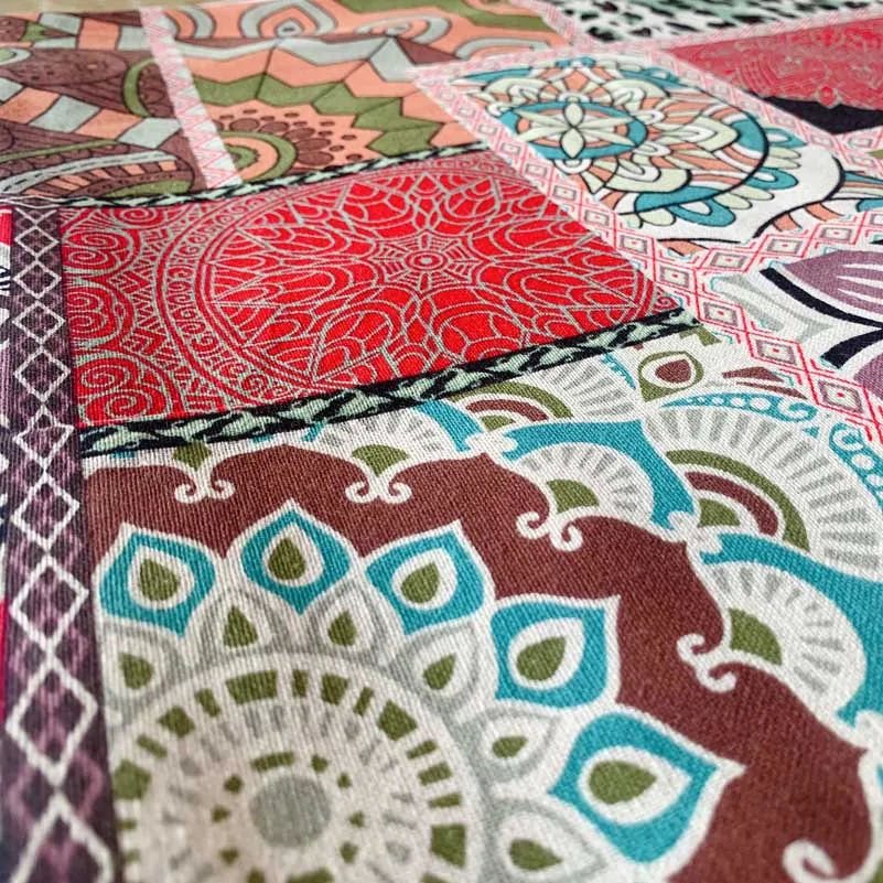 Cotton Linen Mandala Bohemian Upholstery Fabric Squares for Sewing Clothes DIY Handmade by the Half Meter
Cotton Linen Mandala Bohemian Upholstery Fabric Squares for Sewing Clothes DIY Handmade by the Half Meter