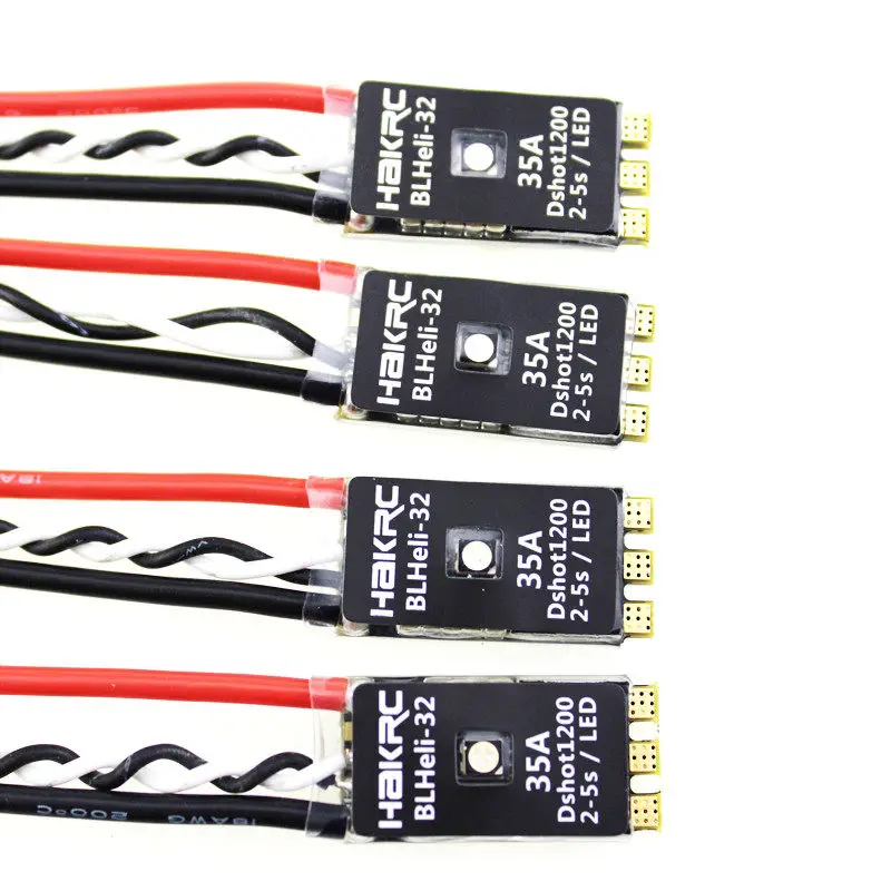 4PCS HAKRC Built-in LED Dshot1200 Multishot BLHeli_32 Bit 35A 2-5S ESC for RC FPV Racing Drone RC Quadcopter DIY Accessories
4PCS HAKRC Built-in LED Dshot1200 Multishot BLHeli_32 Bit 35A 2-5S ESC for RC FPV Racing Drone RC Quadcopter DIY Accessories