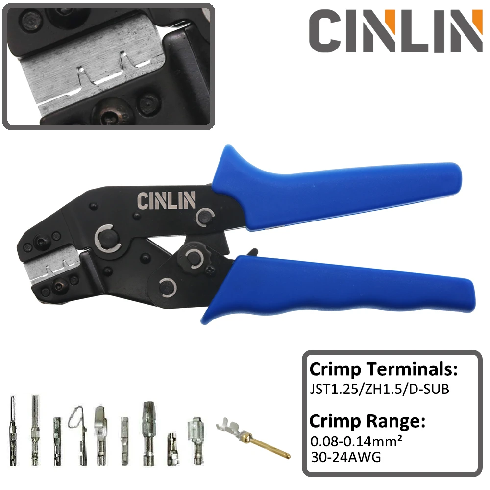 0.08-0.14mm 30-24AWG SN-03BM Terminals Crimping Tools Robust Crimper Dies for JST1.25 ZH1.5 
0.08-0.14mm 30-24AWG SN-03BM Terminals Crimping Tools Robust Crimper Dies for JST1.25 ZH1.5