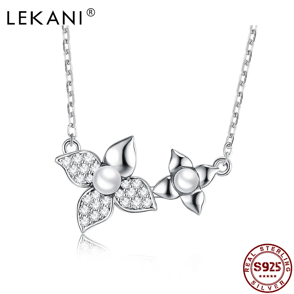 LEKANI Shell Pearl Necklace For Women S925 Sterling Silver Flower Like Plating Platinum Cubic Zirconia Inlay Leaf Fine Jewelry
LEKANI Shell Pearl Necklace For Women S925 Sterling Silver Flower Like Plating Platinum Cubic Zirconia Inlay Leaf Fine Jewelry