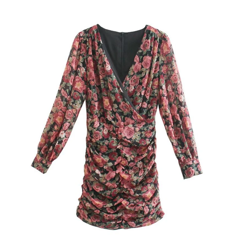 New 2021 Women Vintage V Neck Floral Print Striped Pleated Mini Dress Female Pleat Puff Sleeve Casual Slim Vestido
New 2021 Women Vintage V Neck Floral Print Striped Pleated Mini Dress Female Pleat Puff Sleeve Casual Slim Vestido