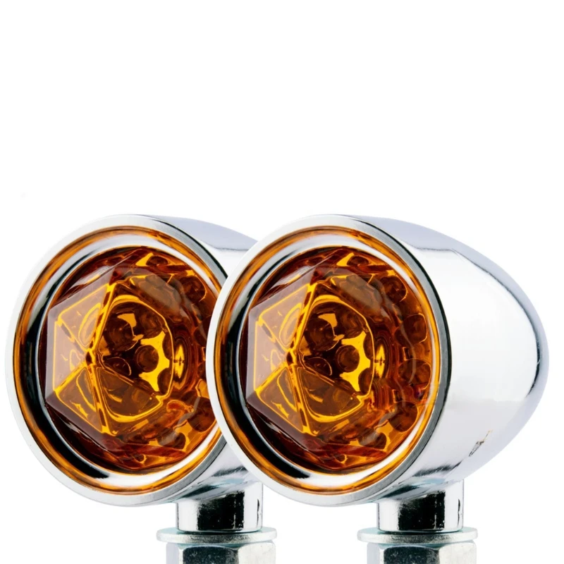 11UD 2pcs Universal Motorcycle Turn Signal Bullet Lights Amber Diamond Lens LED Brake Indicator Light Lamp
11UD 2pcs Universal Motorcycle Turn Signal Bullet Lights Amber Diamond Lens LED Brake Indicator Light Lamp