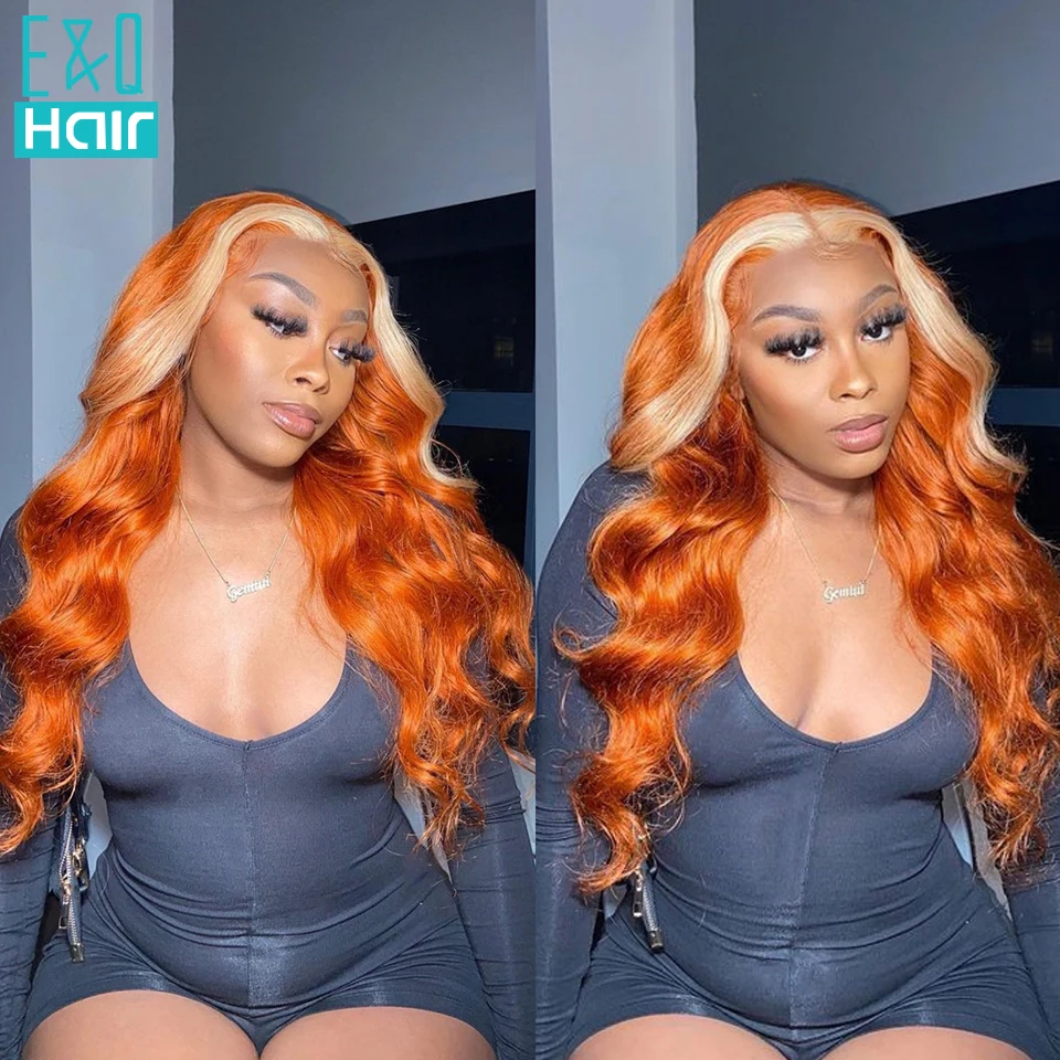 180 Density Ginger Body Wave Lace Front Wig Preplucked Transparent HD 613 Lace Frontal Wig 30 32Inch Human Hair Wigs For Women 
180 Density Ginger Body Wave Lace Front Wig Preplucked Transparent HD 613 Lace Frontal Wig 30 32Inch Human Hair Wigs For Women