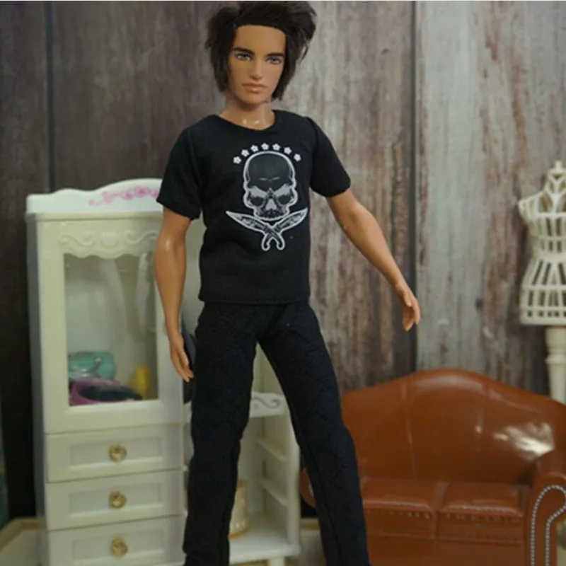 Male Doll Clothing Casual Wear Handmade Clothes Outfit For 29CM Ken Prince Doll Accessories Skully Black White Color Doll Suits
Male Doll Clothing Casual Wear Handmade Clothes Outfit For 29CM Ken Prince Doll Accessories Skully Black White Color Doll Suits