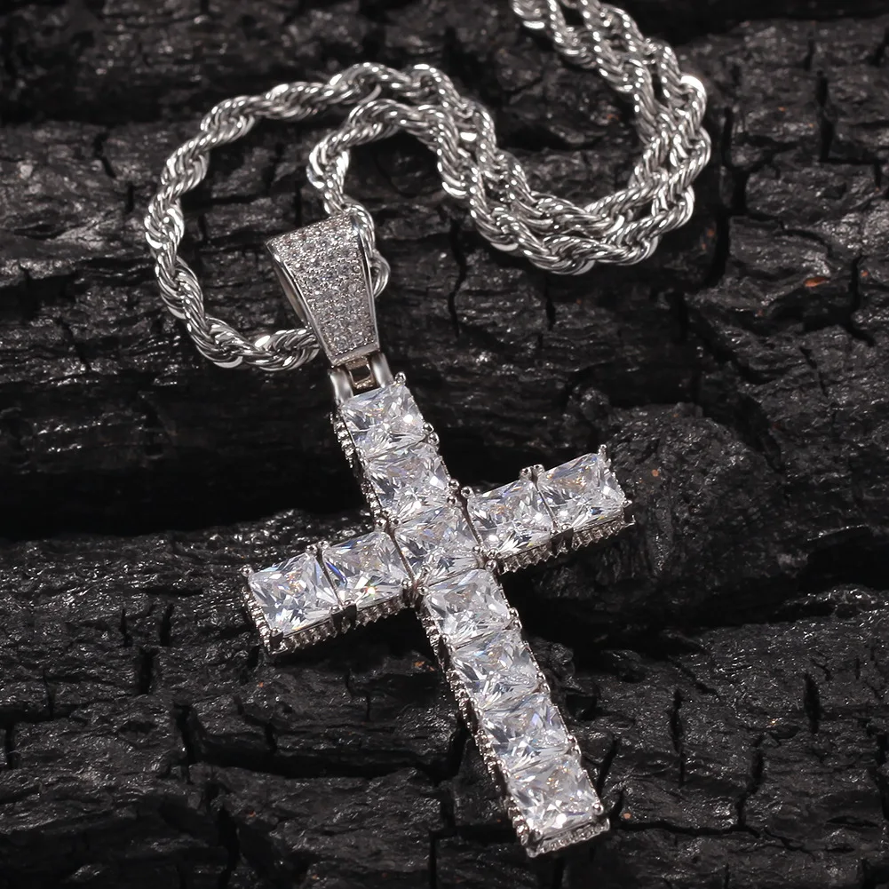 Square Zircon Iced Out Bling Bling Cross Pendant&Necklace Mirco Pave Prong Setting for Men Hip Hop Jewelry BP032
Square Zircon Iced Out Bling Bling Cross Pendant&Necklace Mirco Pave Prong Setting for Men Hip Hop Jewelry BP032