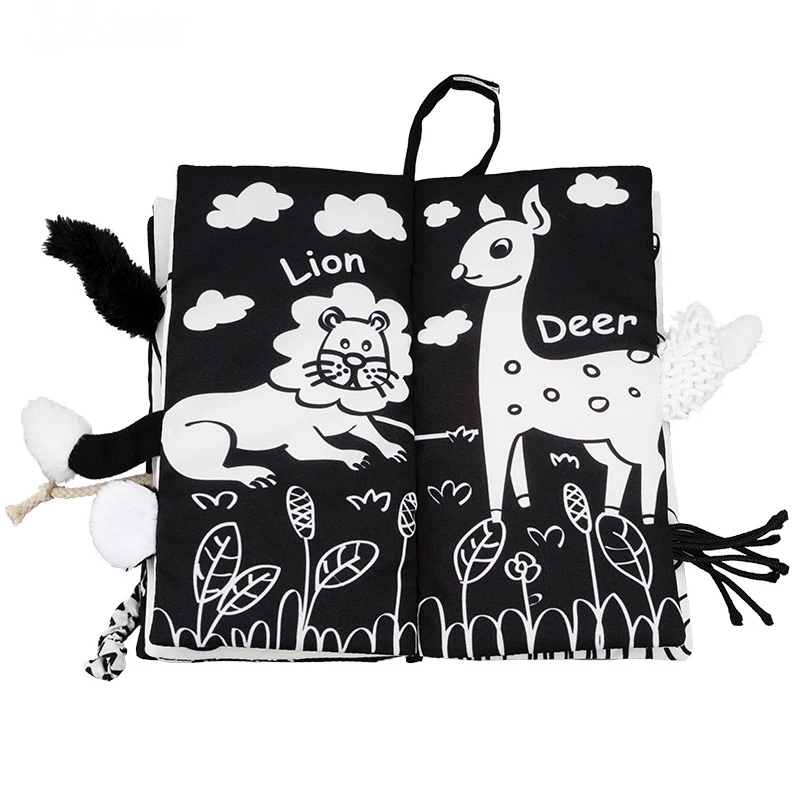 Baby Cloth Book Early Education Teaching Aid Black White Tail Cloth Book Kids Visual Cloth Book Interaction Game Toy for Toddler
Baby Cloth Book Early Education Teaching Aid Black White Tail Cloth Book Kids Visual Cloth Book Interaction Game Toy for Toddler
