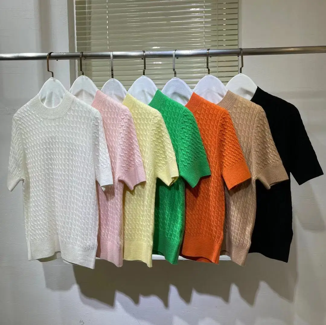 Femme 2021 Female T-Shirt Women Cashmere Loose T-Shirt Woman Summer Hot Sale Runway High Quality Casual
Femme 2021 Female T-Shirt Women Cashmere Loose T-Shirt Woman Summer Hot Sale Runway High Quality Casual