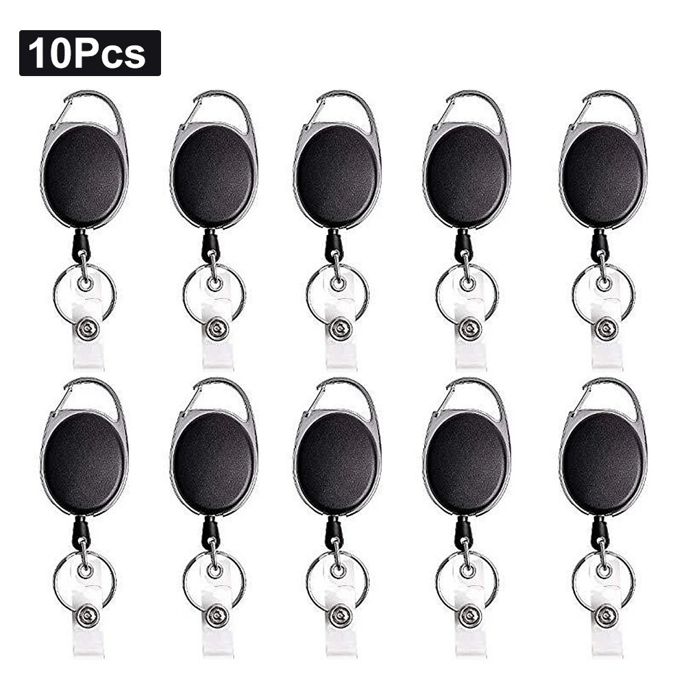 10Pcs Retractable Keychain Heavy Duty Badge Holder Reel with Multitool Carabiner Clip Key Ring with Steel Wire Supplies
10Pcs Retractable Keychain Heavy Duty Badge Holder Reel with Multitool Carabiner Clip Key Ring with Steel Wire Supplies