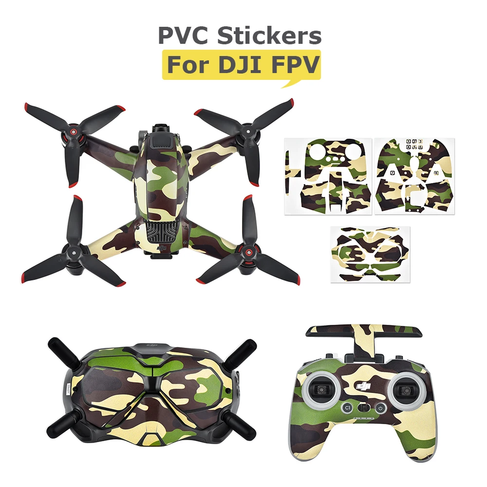DJI FPV Drone + Remote control + Glasses Colorful Sticker Drone Body Protection Film for DJI FPV Drone Accessories
DJI FPV Drone + Remote control + Glasses Colorful Sticker Drone Body Protection Film for DJI FPV Drone Accessories