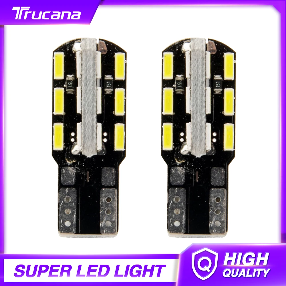 Trucana 2x W5W Led Bulbs T10 Led 168 194 12V 4014 24SMD Car Led Signal Lamp Clearance Lights Reading Lights Interior Light White 
Trucana 2x W5W Led Bulbs T10 Led 168 194 12V 4014 24SMD Car Led Signal Lamp Clearance Lights Reading Lights Interior Light White