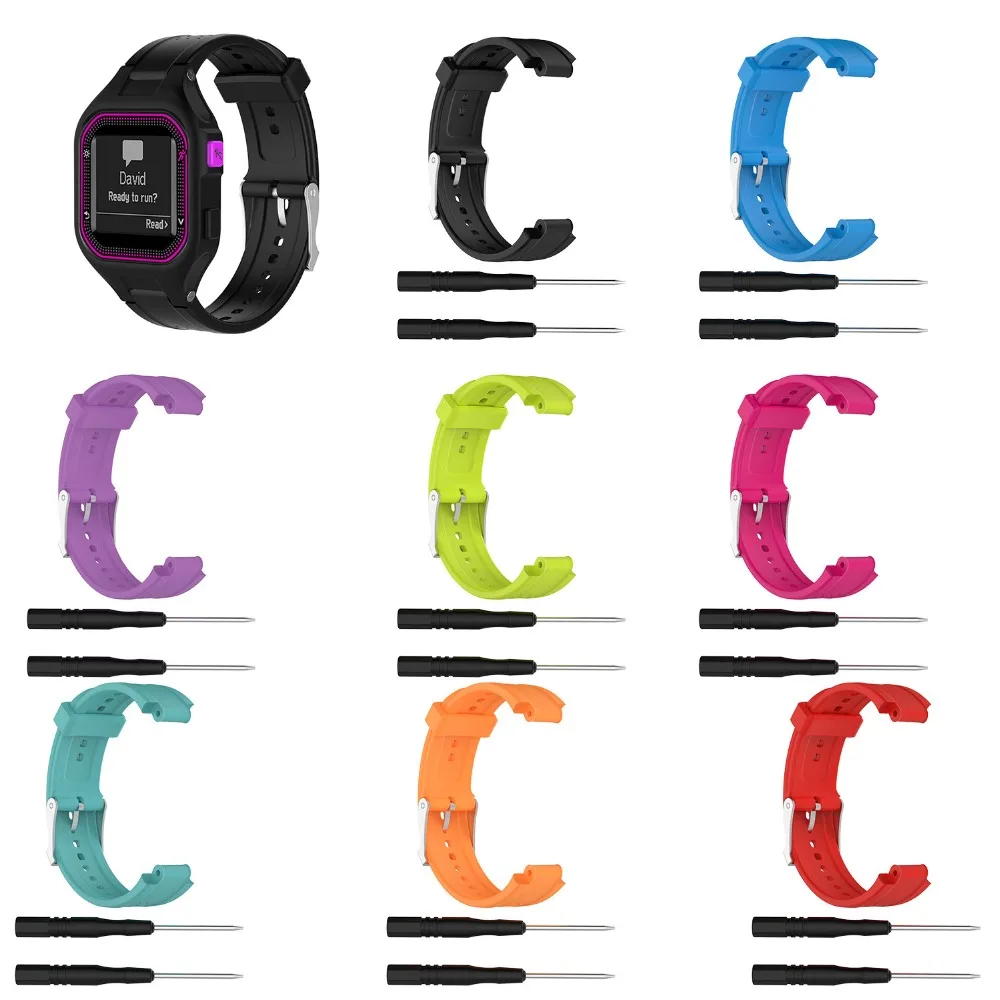 Tonbux ремешок для Garmin Forerunner 25 силиконовые наручные часы браслет женщин/мужчин S/L с