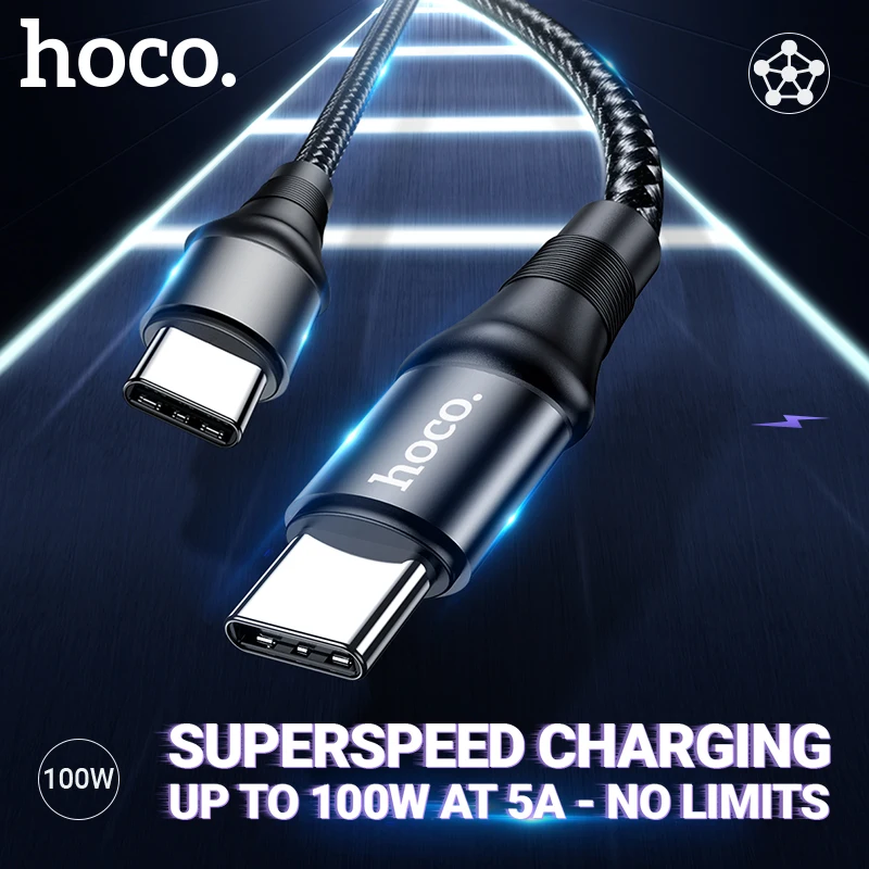 hoco 100W charging cable USB C to Type C 5A high power wire USBC fast charger cord for Macbook Samsung Xiaomi Huawei data sync
hoco 100W charging cable USB C to Type C 5A high power wire USBC fast charger cord for Macbook Samsung Xiaomi Huawei data sync