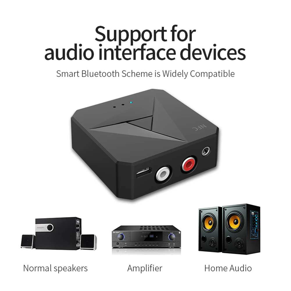 Bluetooth 5.0 Receiver Transmitter 3.5mm AUX Jack RCA Music Wireless Audio Adapter Handsfree Call Mic NFC Car Kit For TV Auto ON
Bluetooth 5.0 Receiver Transmitter 3.5mm AUX Jack RCA Music Wireless Audio Adapter Handsfree Call Mic NFC Car Kit For TV Auto ON